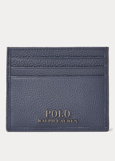 Men's Polo Ralph Lauren Pebbled Leather Card Holder | 745629ZIC